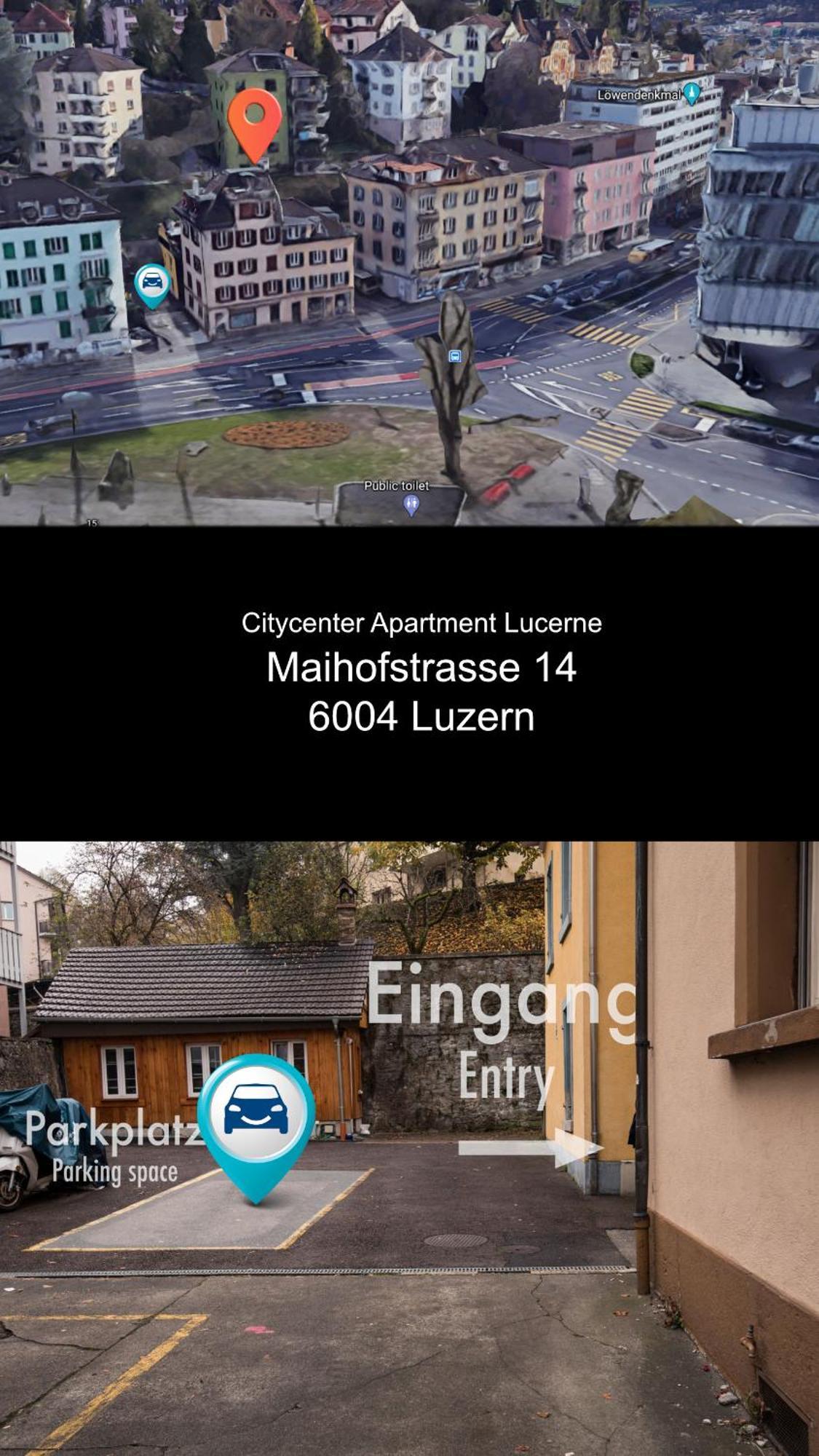 Citycenter Apartment With Parking ルツェルン エクステリア 写真